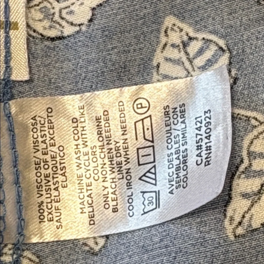 LOFT Blue Dress with White Floral Design-Excellent Condition - Picture 10 of 13